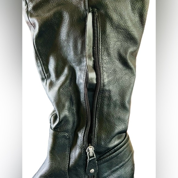 Vera Wang Over the Knee Leather Boots in Black - Style SVEMMABLACK - Size 7.5 - Picture 12 of 16